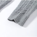 Women Solid Turtleneck Cable Knit Sweater Wide Pants 2 Piece Set Long Sleeve Half Zip Pullover 2026 Casual Loungewear Suit