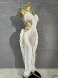 Sexy Transparent Netting Sequined Feather Dress, V-neck Formal Evening Cocktail Party Gown