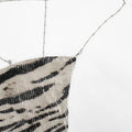 Sequins Patchwork 2 Piece Set Woman Zebra Stripes Swing Collar Backless Tank Tops+Mini Skirts Street Wild Style Suits