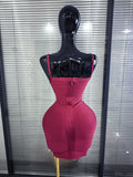 Pink Color Women Sexy Strap Bodycon Mini Bandage Dress Nightclub Party Celebrate Birthday Fashion Cocktail Outfit Clothing