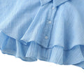 Elegant Women's Chiffon Cropped Shawl Shirts Loose Lapel Single Breasted Short Sleeve Blouses 2026 Spring Summer Lady Chic Top