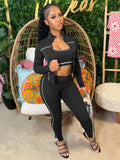 Casual 3 Piece Set Women Tracksuit Elastic Vest+Zip Jacket+Leggings Matching Street Sporty Fitness Street Shapewear
