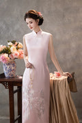 New Chinese Style Pink Embroidered Qipao Women's Improved Young High-end Engagement Dress Daily Women Qipao Dress