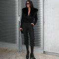 Elegant Faux Fur Coats Women's Warm Puffy Slim Long-Sleeve Collared Cardigan Winter Fashion High-Street Women Outwear