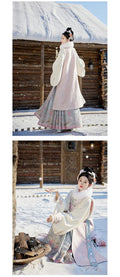 Ming Dynasty Autumn Winter Hanfu Chinese Dress Women's Clothing Horse Face Skirt Set Original Hanfu Cosplay Party Princess