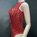 2026 Classic Red White Temperament Dress Birthday Party Light Luxury Model Catwalk Performance Dress Robe Femme Chic Et Élégante