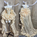 Princess Style Lolita Trailing Dress for Women Spring Summer New Sexy Girl Tube Top Birthday Party Dress Elegant Fluffy Dresses