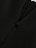 Black Loose Spliced Buttos Chic Dresses for Women O Neck Sleeveless Elegant Commute Dress Female Summer Fashion New