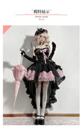 Olivegirl Sweet Pink Lolita Dress 2026 JSK Strap Dress Y2K Cosplay Princess Banquet Lace Patchwork Birthday Dress for Women
