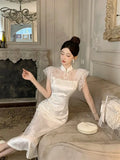 Olive Girl Black Romantic Dress for Garden Wedding 2026 Fairycore Photoshoot Everyday Wear S-L XS-3XL Plus Size Romantic Garden Party Editorial Not Costume Dress Chinese Heritage Fashion Women