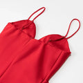 Solid Slimming Spliced Folds Dresses for Women V Neck Sleeveless High Waist Minimlist Suspender Dress Female