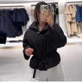 Upgraded Thick Wrap Front Tie Padded Jacket Kimono Style Collar Long Sleeve Loose Warm Daily Women Coat 2026 Winter Cotton Coats
