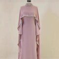 Women Diamond Shawl Design Abaya Eid Mubarek Muslim Dresses Robe Long Sleeve Vestidos Fashion Abayas For Women Isamic Clothing