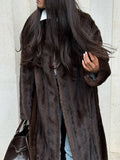 Luxury Faux Fur Maxi Coat Chic Women Open Front Stand‑collar Long Sleeve Oversized Outerwear Winter Autumn New Warm Fashion 2026