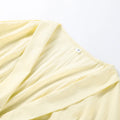Elegant Asymmetric Cascading Ruffles Mini Dress Women Loose Solid V-neck Full Sleeve Button Summer Dresses  Lady Robes New