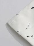Ink Splashing Print Fashion Blazer for Women Notched Collar Long Sleeve Hollow Out Design Loose Coat Female Autumn