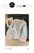 Women's Jacket with Contrasting Cuffs  Early Spring New Style  Button-up Tang Suit Top Elegant Daily Coat