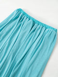 Elegant Women 2 Piece Set Strapless Shawl Vest Crop Tops+Irregular Pleats Skirts Sexy Matching Club Party Trend Suit