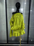Women Puff Sleeve Sexy Slash Neck Off the Shoulder Bodycon Ball Gowns Mini Dress Nightclub Party Birthday Outfit