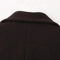 Solid Spliced Tassel Coat for Women Lapel Long Sleeve High Waist Temperament Minimalist Trench Female Fashion New