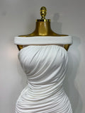 High Quality Women Bodycon Sexy Off The Shoulder Draped Mini Dress Club Dress Midi Celebrity Elegant Party Luxury Birthday Dress