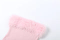 Christmas Furry Strapless Tops Women Patchwork Sexy Long Gloves Matching Birthday Luxury Classic Midnight Clubwear