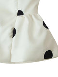 White Spliced Folds Two Piece Set Female V Neck Sleeveless Top Gentle Elegant Women's Skirt Sets Summer Fashion New