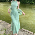 Olive Girl Purple Dramatic Qipao for Garden Wedding 2026 Fairycore Photoshoot S-L XS-3XL Plus Size Dramatic Silhouette Romantic Garden Party Editorial Not Costume Qipao Cheongsam Chinese Dress Chinese Heritage Fashion Women
