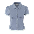 Solid Two Peice Set for Women Lapel Short Sleeve Shirt Low Waist Spliced Fungus Edge Mini Skirt Sweet Suit Female