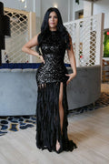 Sexy Sparkly Sequin Patchwork Bodycon Dresses for Woman Ruffle Tassel Dress Female Party Clubwear Long Birthday Outfits