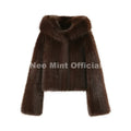 Trendy 2026 Winter Chocolate Brown Fashion Faux Fox Fur Jacket Coat Women Chic Girls Street Hooded Furry Short Overcoat