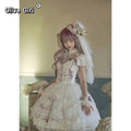 Olivegirl Lolita Dress Summer 2026 Rose JSK Embroidered Slimming Dress Lolita Lace Trim Birthday Party Cosplay