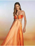 2026 Chic Gradient Hollow Out Maxi Dress Women Sexy Backless Sleeveless Sling Long Dress Summer Vacation Boho Beach Satin Outfit