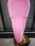 Pink Black Women Sleeveless Sexy Sequined Strap Bodycon Long Bandage Dress Nightclub Party Celebrate Evening Cocktail Wear