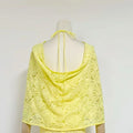 2026 New Banquet Evening Party Standing Collar Shawl Elegant Slimming Yellow Lace Dress Fashion Long Dress for Women