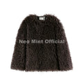 Winter 2026 Hot Chocolate Fluffy Chunky Sheep Fur Coat Women Oversized Overcoat Outerwear Ins Street Fashion Fur Jacket