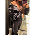White Stripe 2 Piece Tracksuit Women Stand Collar Zip Jacket And Elastic Waist Wide Leg Pants Set Sporty Casual Matching Outfit
