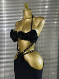 New Style Women Sexy Halter Florals Golden Sequined Bodycon Long Bandage Dress Nightclub Party Celebrate Vacation Birthday Wear