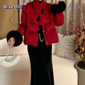 Olive Girl Red Embroidered Embroidered Jacket for Ren Faire 2026 Garden Wedding Fairycore Photoshoot Everyday Wear S-XXL XS-3XL Plus Size Hand Embroidered Dramatic Silhouette Romantic Garden Party Editorial Not Costume Chinese Heritage Fashion Women