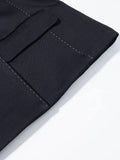Navy Business Meetings Women's White Topstitch Trim Blazers Double Breasted Design Lapel Blazer for Office Commute