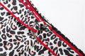Leopard Letter Tracksuit Women 2 Piece Set Y2K Zip Crop Jacket+Metal Sash Leggings Sporty Matching Stretch Streetwear