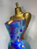 Women Luxury Gold Sequin Strapless Crystal Bodycon Y2K Evening Party Dress One Piece Celebrity Gala Gown Birthday Club Dress
