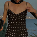 Hit Color Slimming Dresses for Women Square Neck Sleeveless High Waist Temperament Long Dress Female Fashion Style