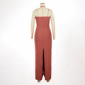 New Fashion Women Sexy Halter Off the Shoulder Tassel Bodycon Long Bandage Dress Celebrate Evening Party Nightclub Wear