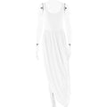 Irregular Plunge Square Collar Suspender Dress For Women Solid Color Sleeveless Backless Summer Clubs Party Ruched Dress