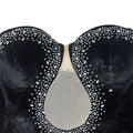 Luxury Woman Evening Dress Sparkle Heartbeat Velvet Diamonds Maxi Dress Gown Celebrities Outfits With Rhinestones Glove