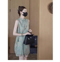 Olive Girl Green Embroidered Qipao for Ren Faire 2026 Garden Wedding Fairycore Photoshoot Everyday Wear S-XXXL XS-3XL Plus Size Hand Embroidered Romantic Garden Party Editorial Not Costume Qipao Cheongsam Chinese Dress Chinese Heritage Fashion Women