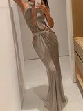 Sexy Backless Maxi Summer Dress Women Beach Vacation Birthday Dress Woman Elegant Cocktail Party Evening Long Dresses Vestidos