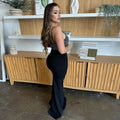 Rhinestones Spaghetti Strap Mesh Sequin Prom Maxi Dress Sexy Evening Long Split Side Party Luxury Wedding Guests Dress