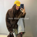 Iconic Chic Street Fashion Girls Faux Mink Fur Hoodies Sweatshirts Women Retro Luxury Front Zipper Eco Fur Jacket Coats